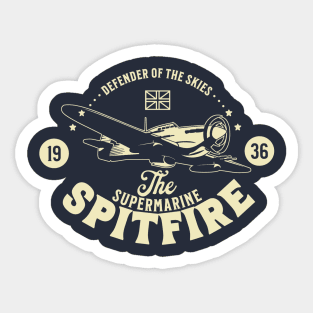 Spitfire - Defender of The Skies | WW2 Plane Sticker